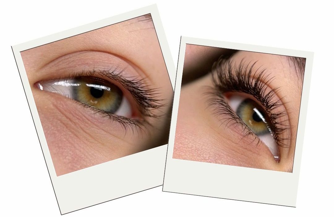 Lash extensions before and after